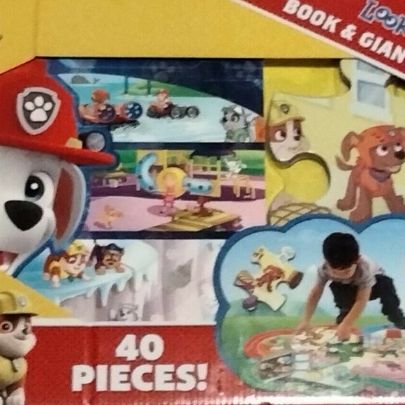 PAW PATROL - First Look and Find Book & Giant Puzzle (40 Pcs), Nickelodeon - New - Picture 2 of 12